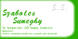 szabolcs sumeghy business card